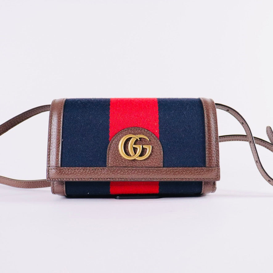 GUCCI GG Double G Web Mini Bag