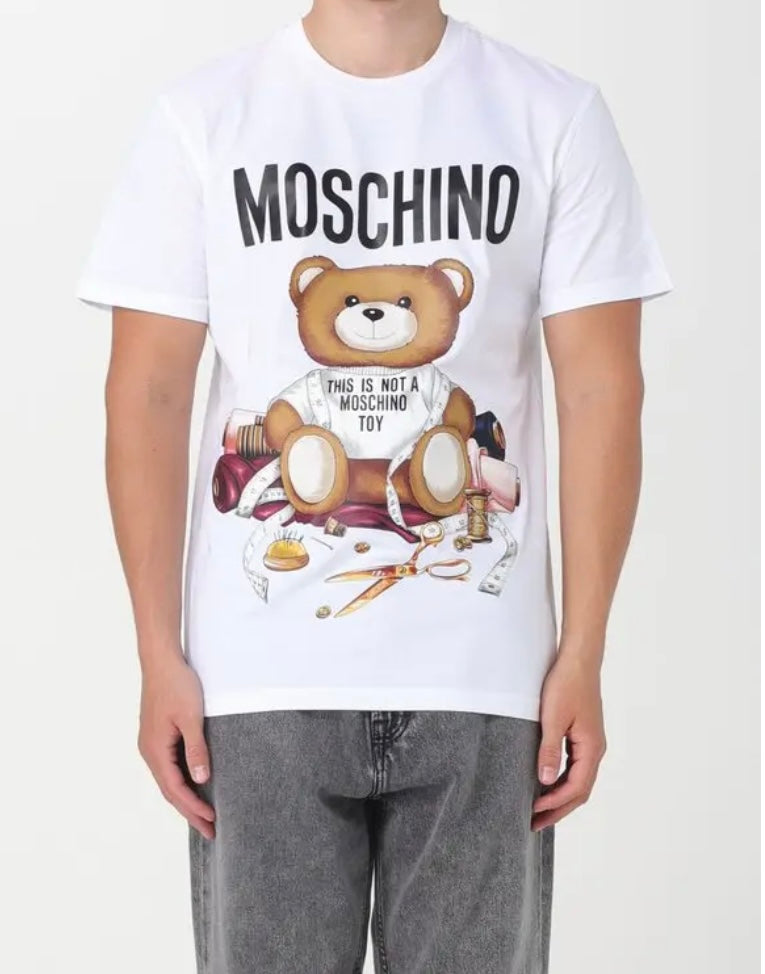 Moschino White Tee with Teddy Bear Design