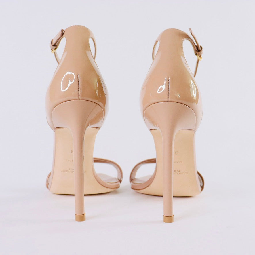 SAINT LAURENT Amber Sandals 105 in Patent Leather