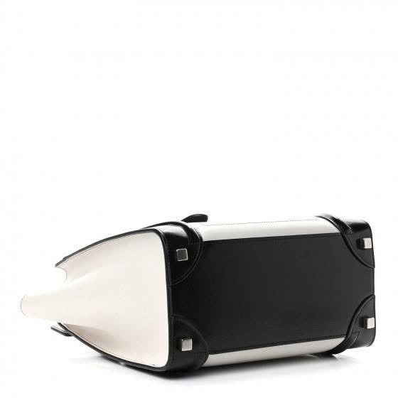 Celine Micro Bi-Color Luggage Black/White
