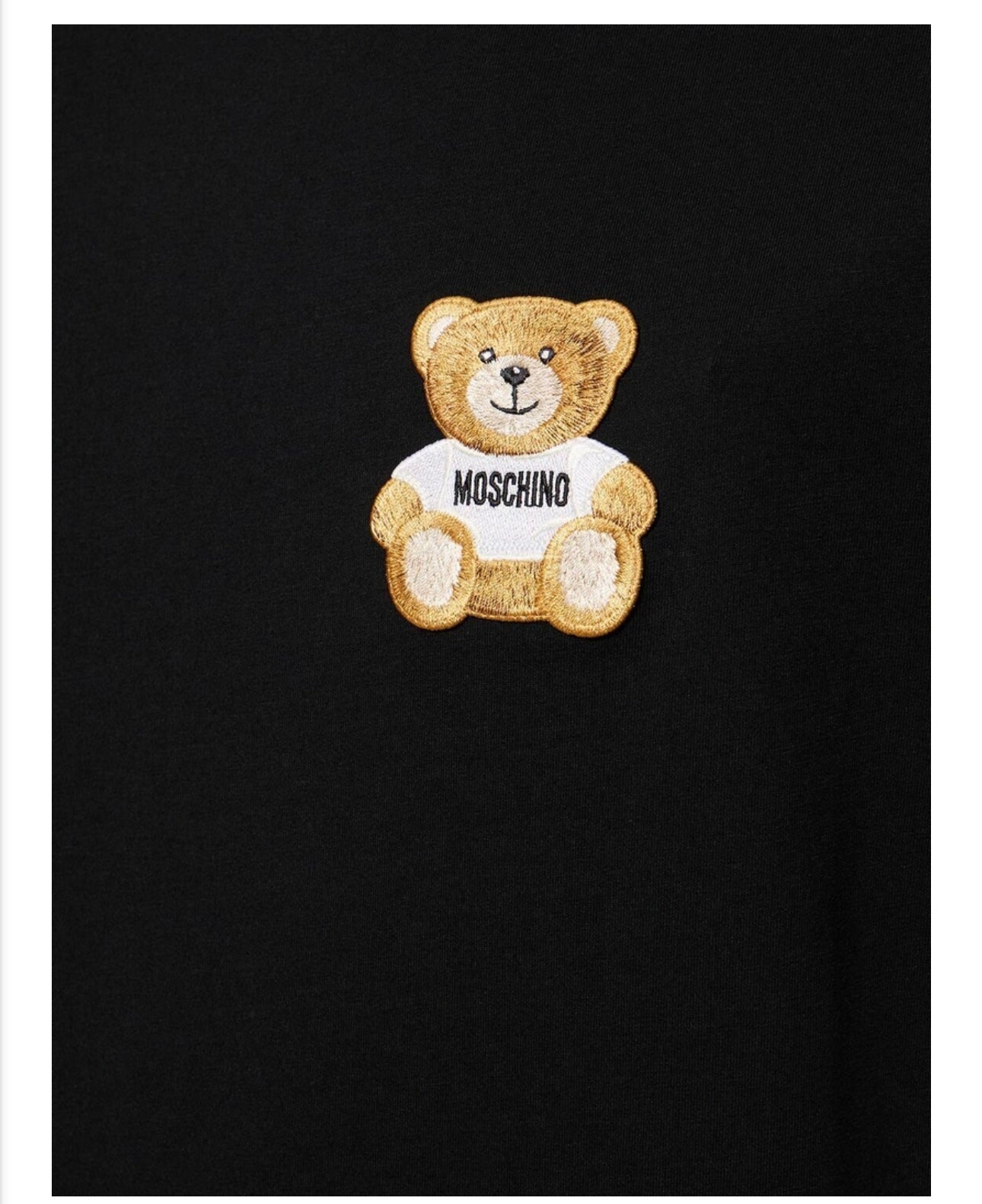 Moschino Teddy Embroidered Cotton Jersey T-shirt