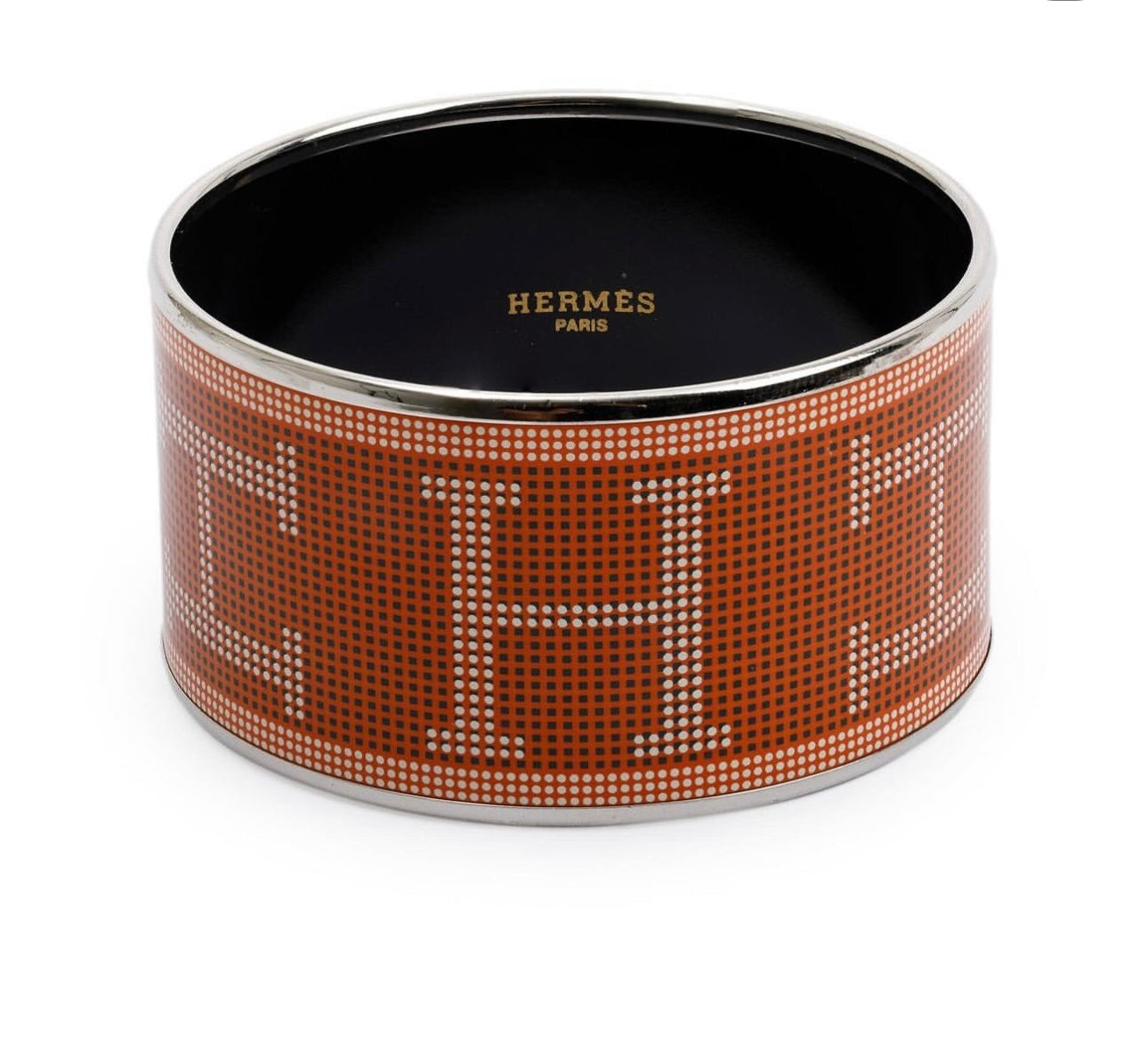 Hermes Extra Wide Enamel Bangle Bracelet