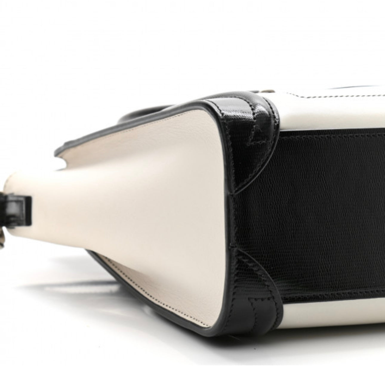 Celine Micro Bi-Color Luggage Black/White