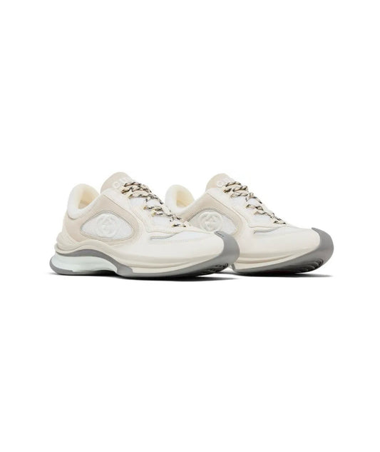 Gucci Run Sneaker White Suede