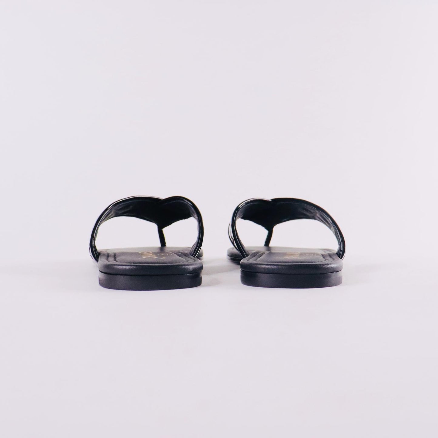 Patent CC Quilted Sandals