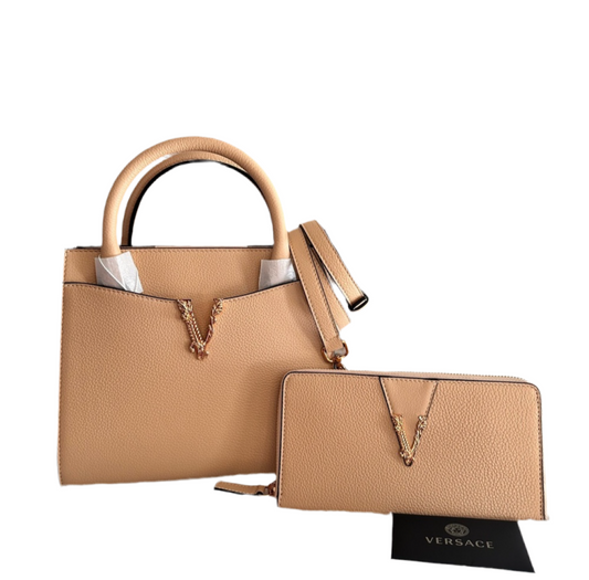 Small Top Handle Versace with matching zippy wallet