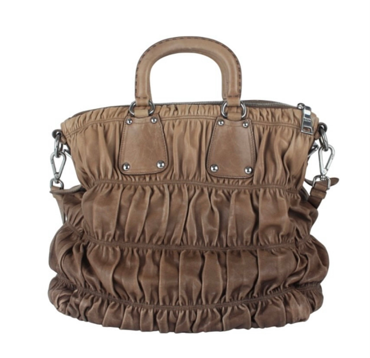Prada Ombre Nappa Gaufre Satchel Bag