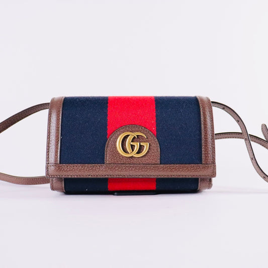 GUCCI GG Double G Web Mini Bag
