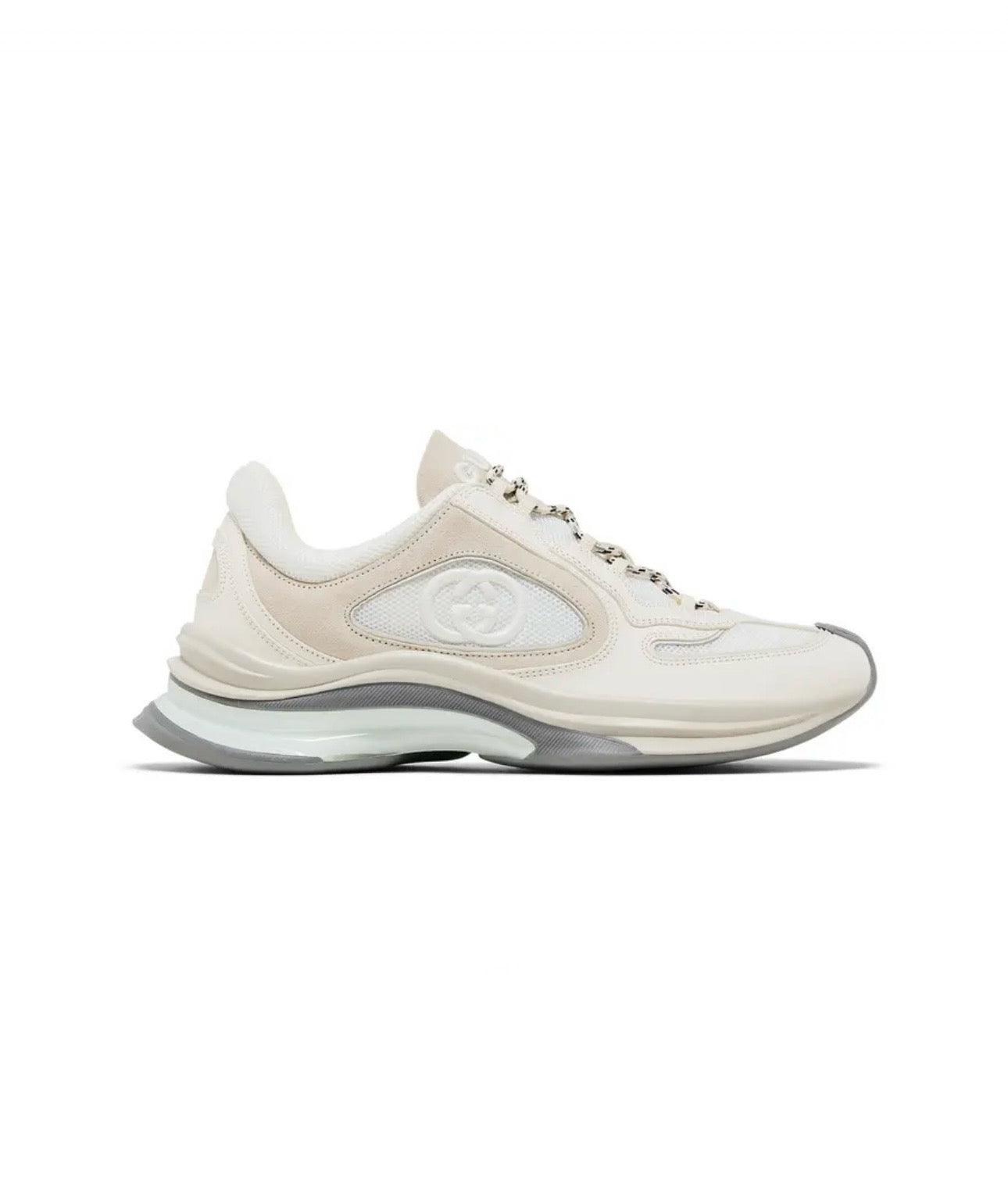 Gucci Run Sneaker White Suede