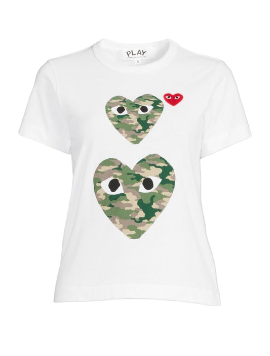COMME DES GARÇONS PLAY
Double Camo Heart T-Shirt