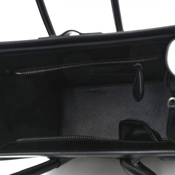 Celine Micro Bi-Color Luggage Black/White