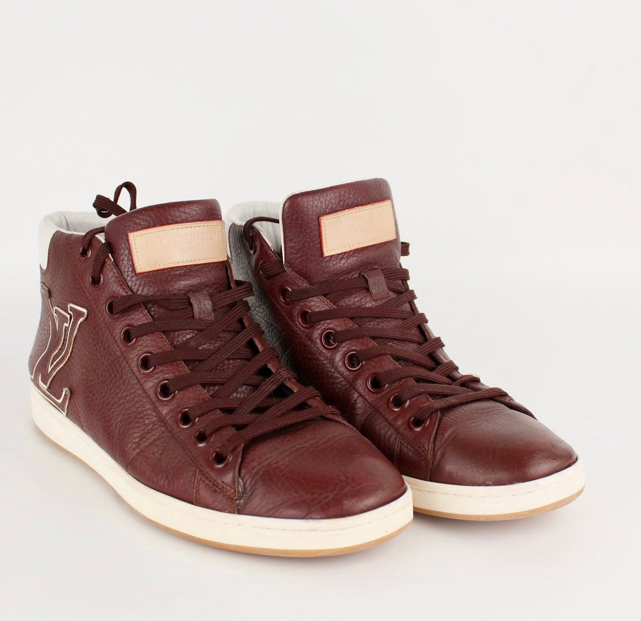 LV Leather Surfside High Top Sneakers