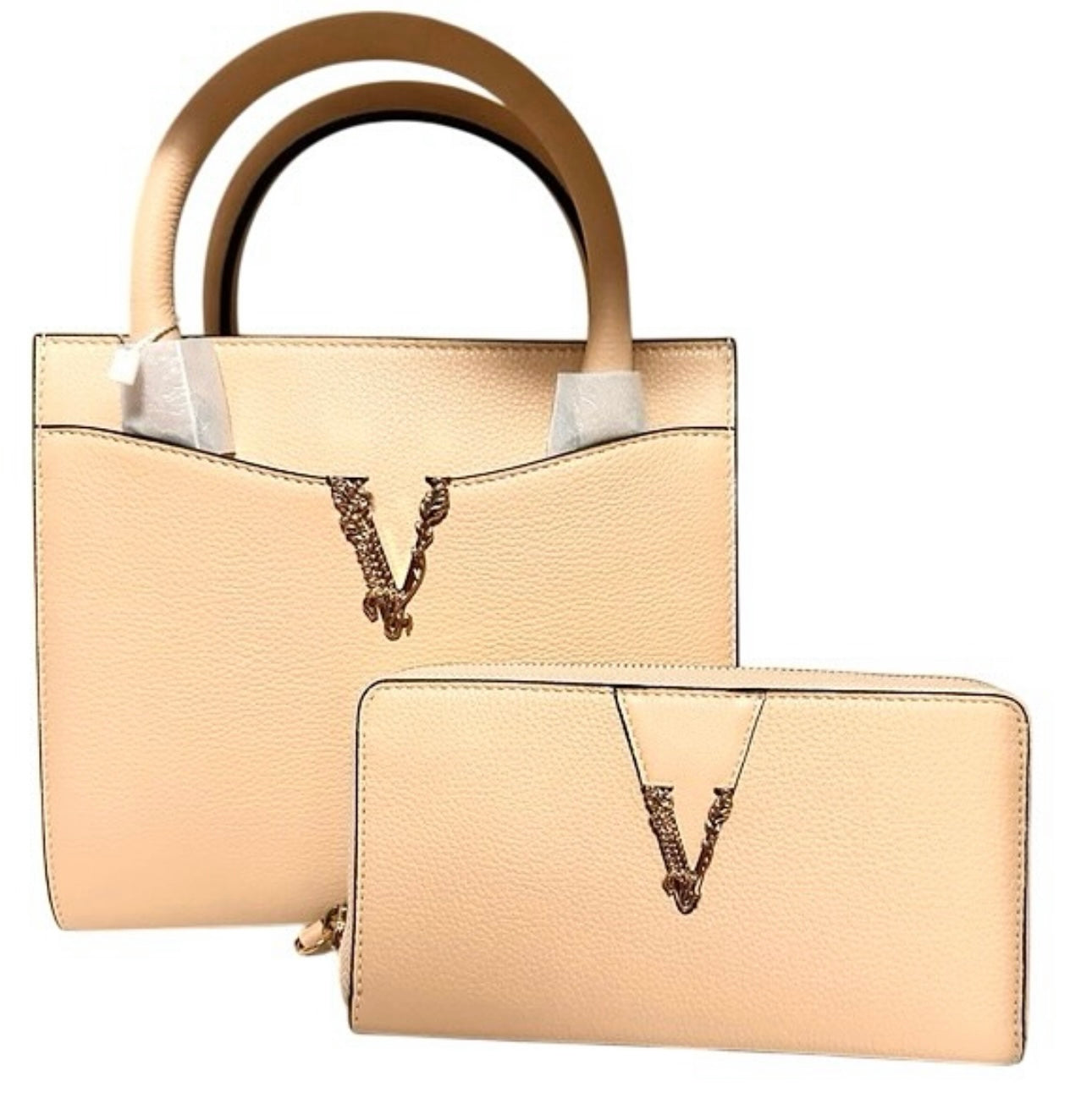 Small Top Handle Versace with matching zippy wallet