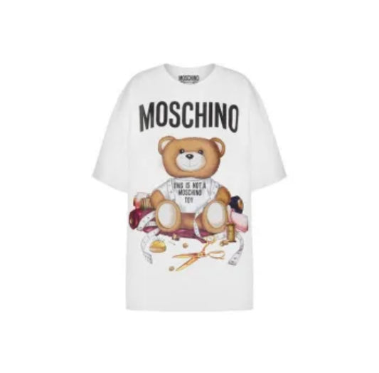 Moschino White Tee with Teddy Bear Design