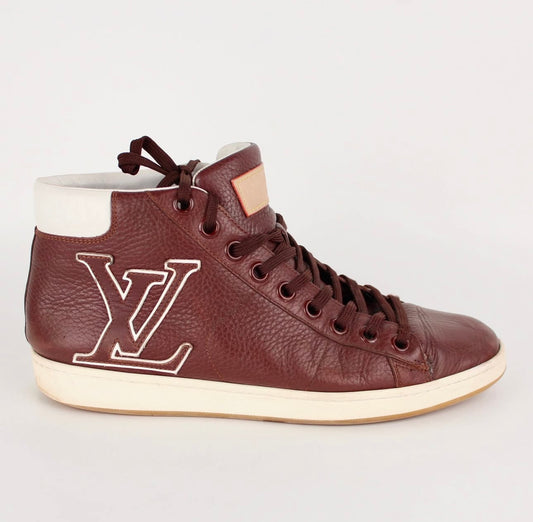 LV Leather Surfside High Top Sneakers