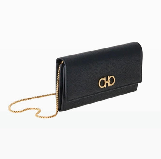 Ferragamo Gancini Wallet with Chain