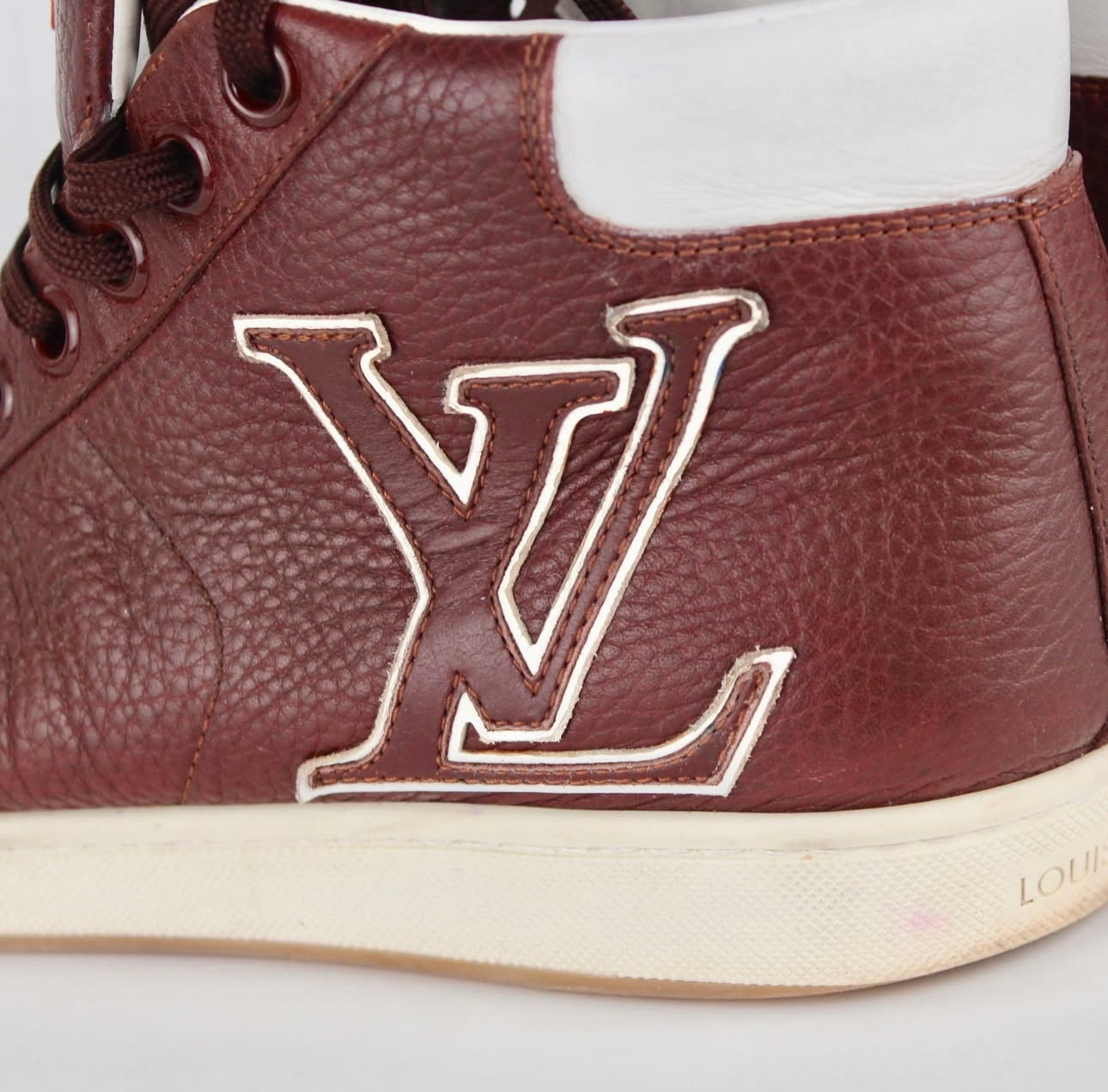 LV Leather Surfside High Top Sneakers