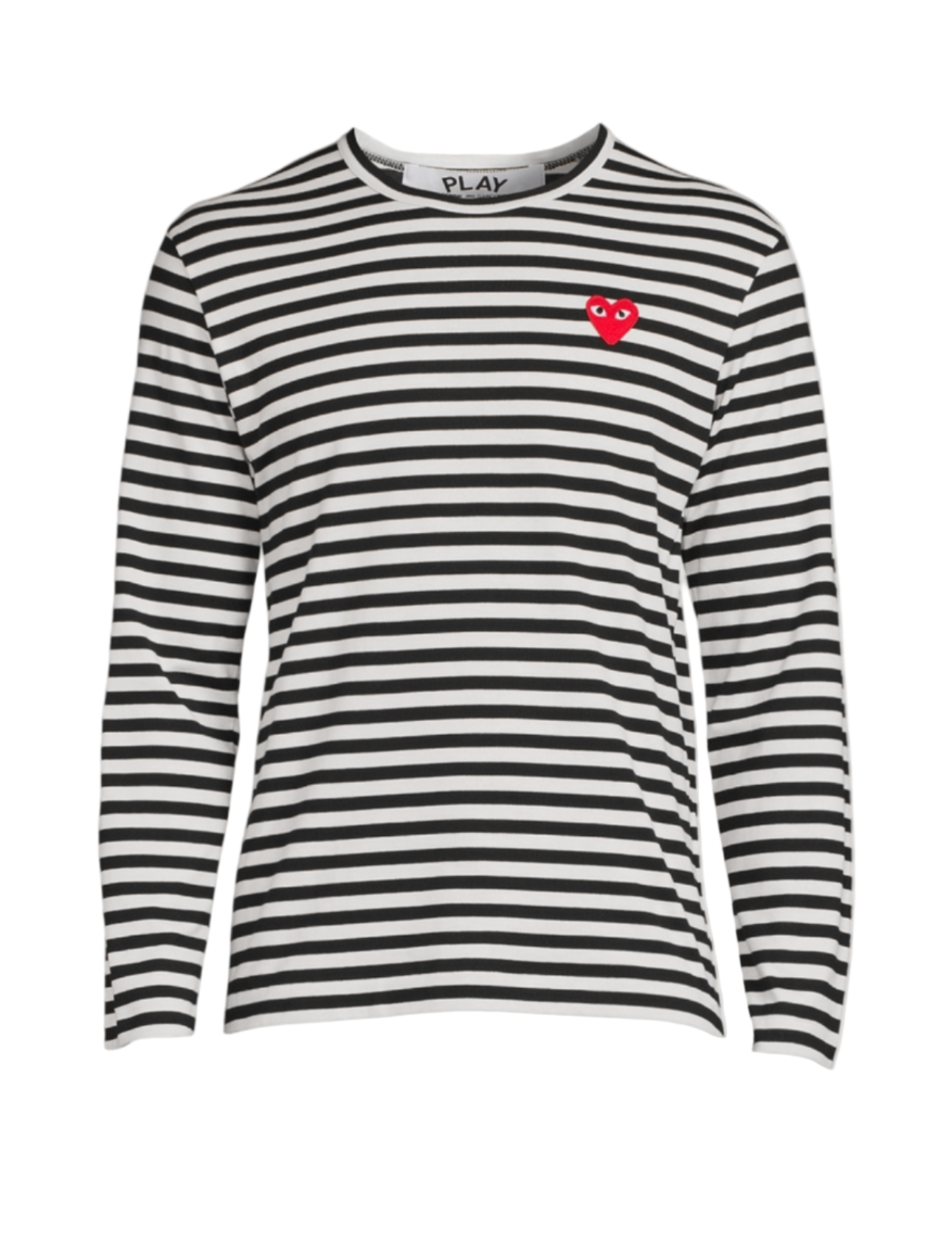 COMME DES GARÇONS PLAY
Heart Long Sleeve T-Shirt In Stripe