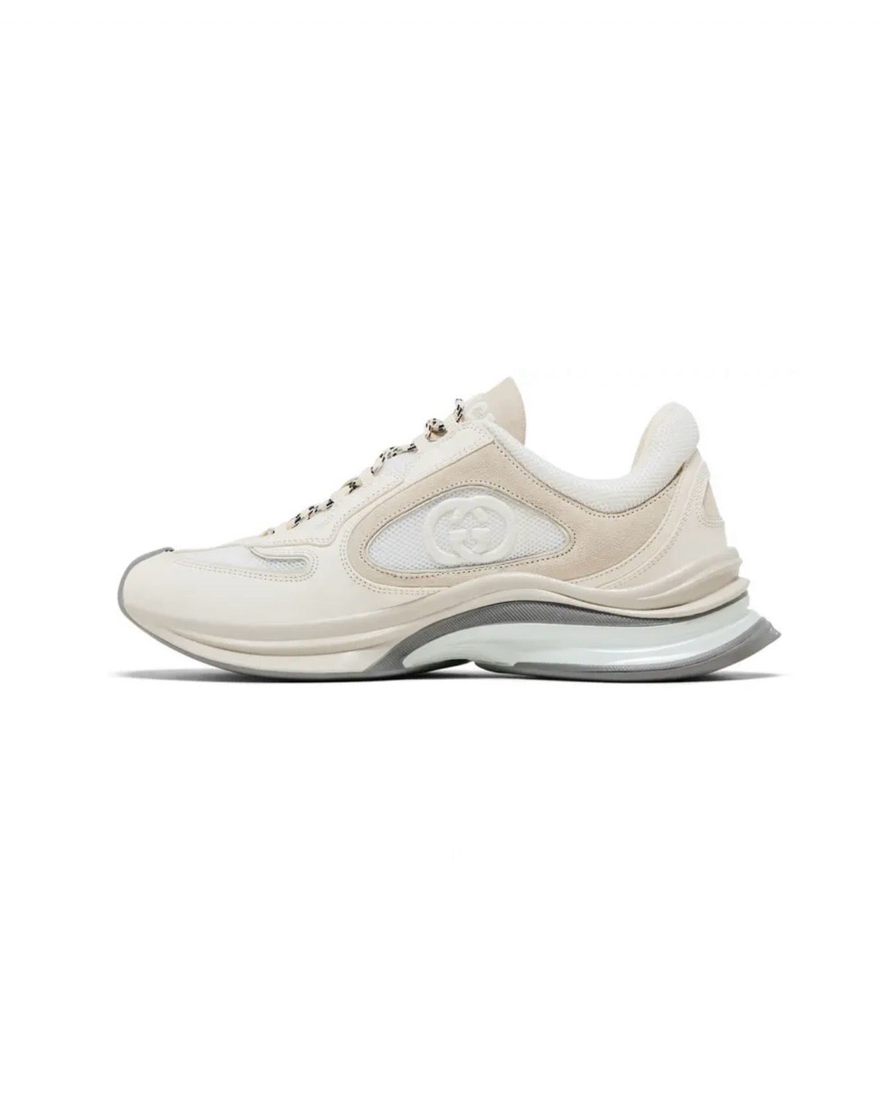 Gucci Run Sneaker White Suede