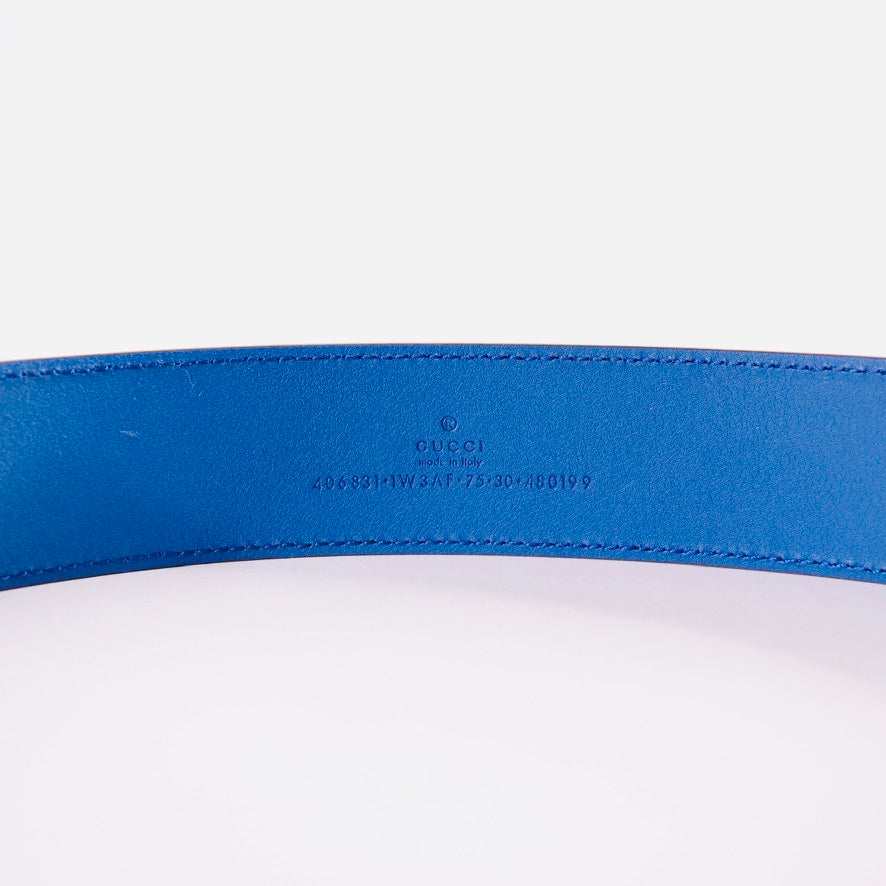 GUCCI GG Embossed Leather Belt