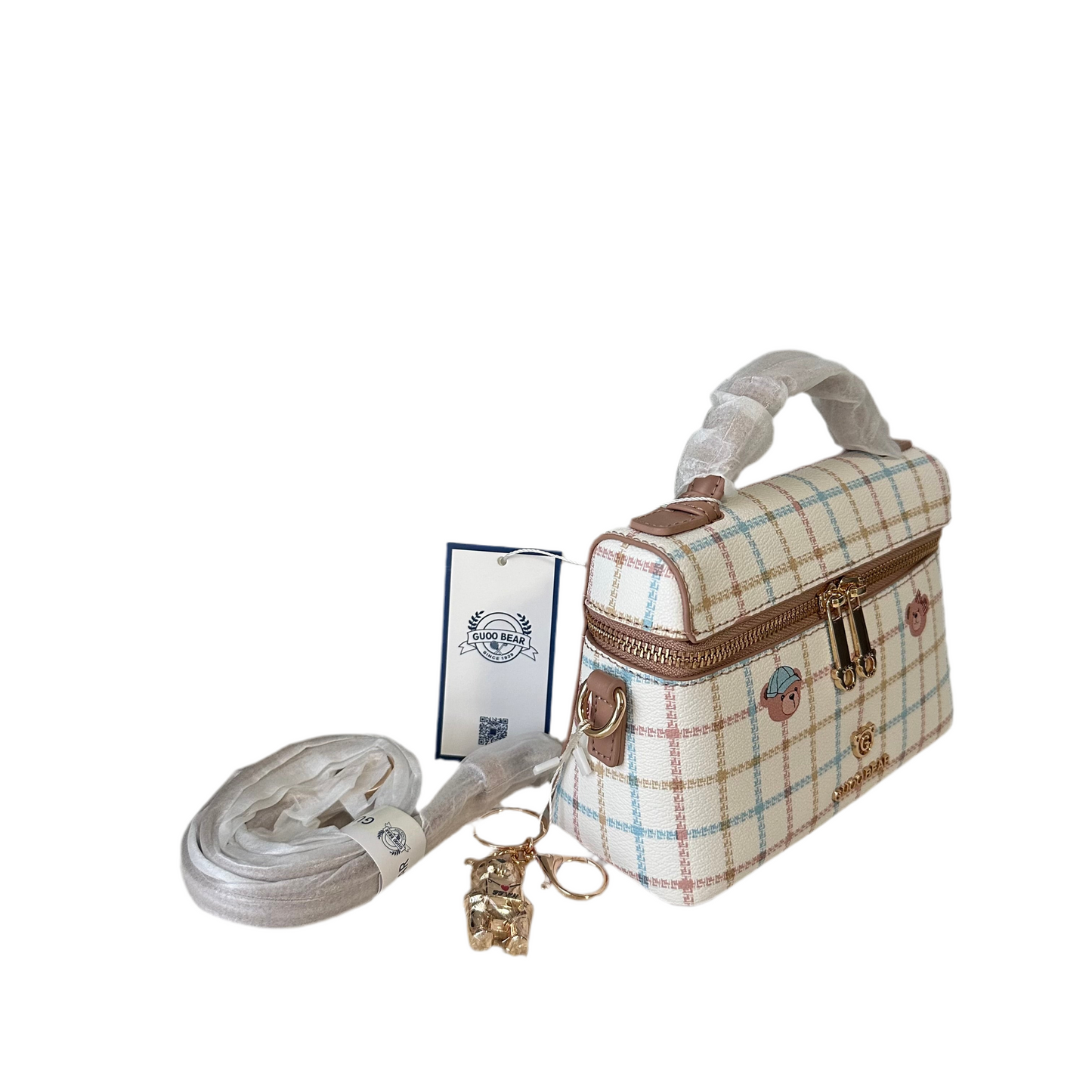 Guoo Bear - Checkered Bear Vanity Bag - Thailand