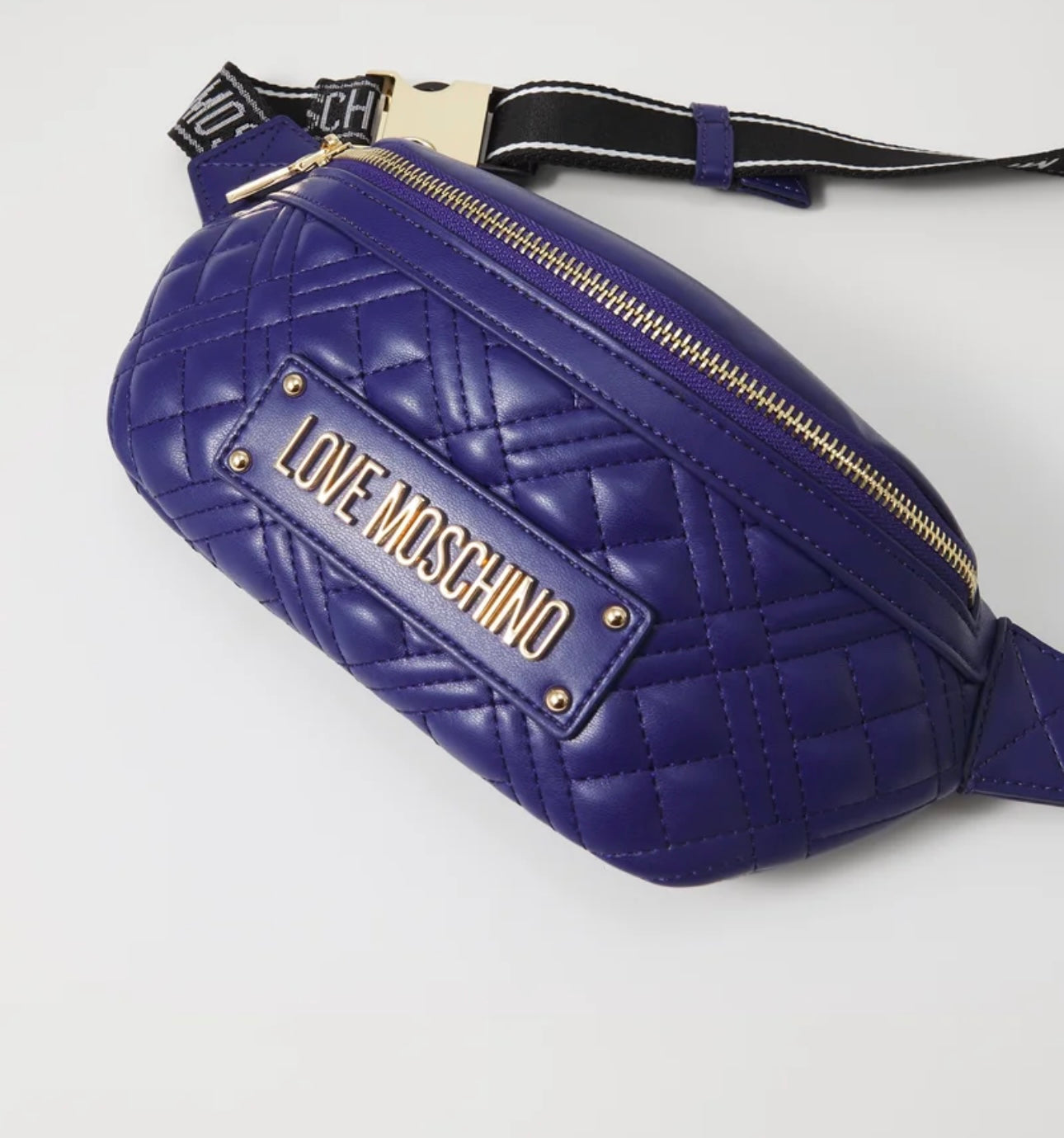 Love Moschino Logo Plaque Belt Bag