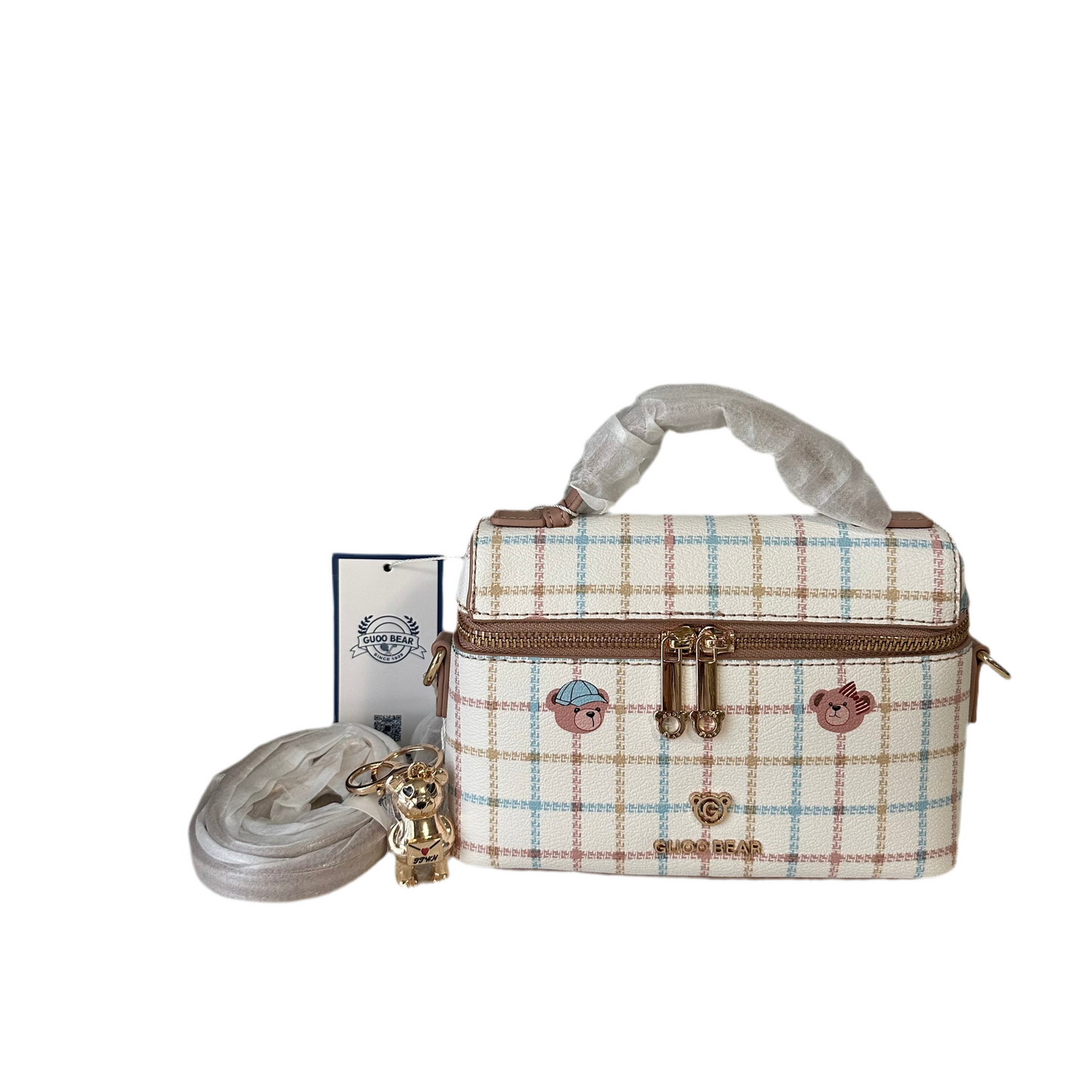 Guoo Bear - Checkered Bear Vanity Bag - Thailand
