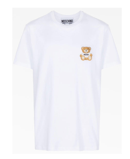 Moschino Teddy Embroidered Cotton Jersey T-shirt